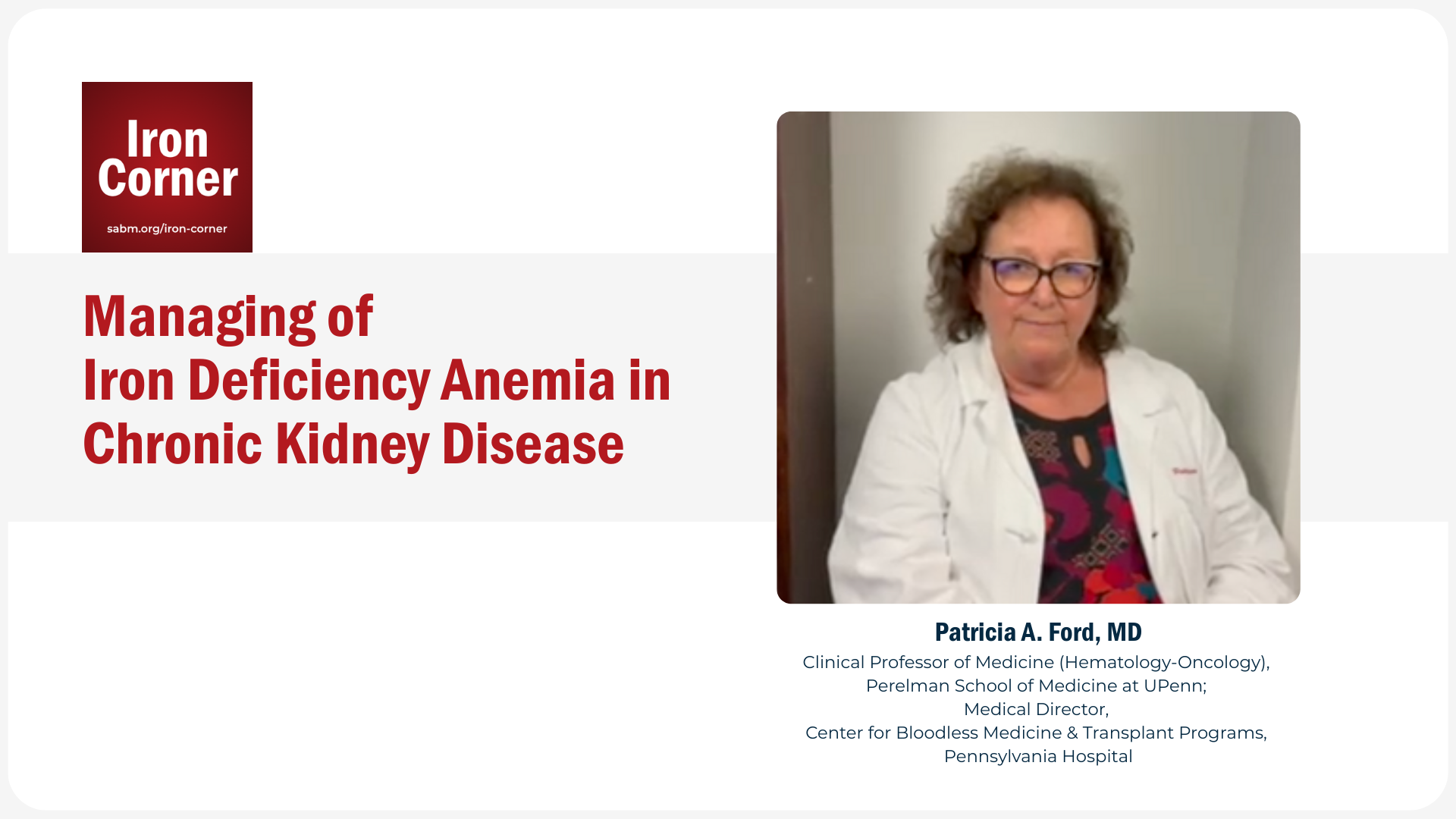 Iron Corner-CKD-Dr Ford's Summary